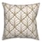 Gold Art pattern Distress 18" x 18" Throw Pillow